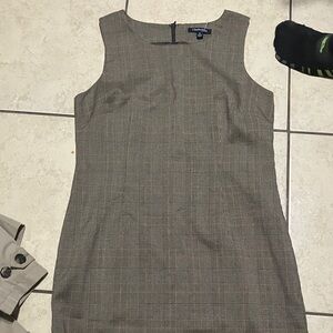 Chaps Women's Tan Plaid Mini Dress